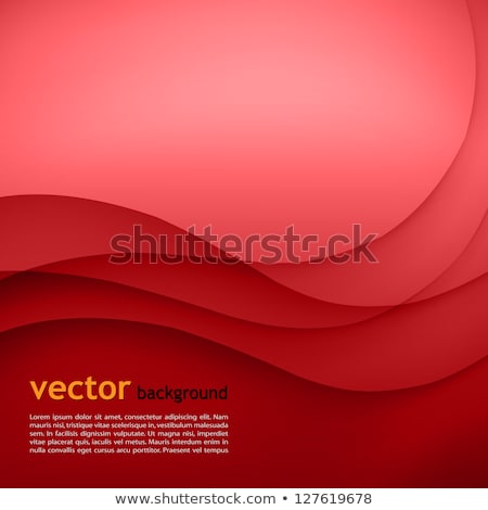 Stok fotoğraf: Red Vector Template Abstract Background With Curves Lines For Flyer Brochure Booklet And Websites