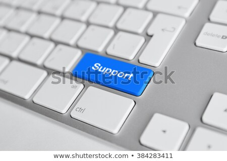 Stockfoto: Online Support On Keyboard Key Concept