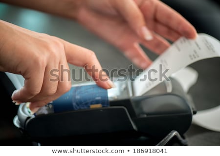 Stock photo: Cash Receipt With Card Transaction
