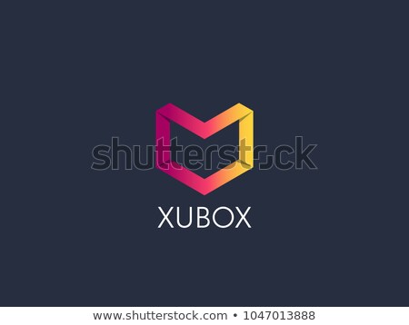 Stock fotó: Abstract Arrow Geometric Hexagonal Cube Box Logo Icon For Corporate Business Apps Data Technology