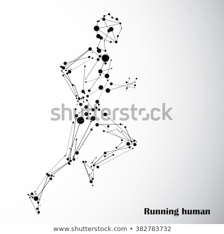 Stockfoto: Run Winner Man Image Consisting Of Dots
