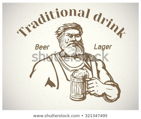 Stock fotó: Oktoberfest Old Man With Beer