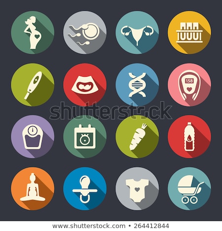 Imagine de stoc: Artificial Insemination Flat Icons Set