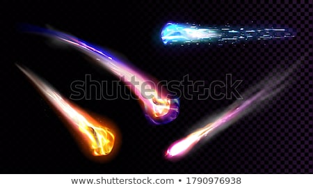 Foto stock: Burning Comet In Space