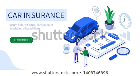 Stockfoto: Insurance Broker Concept Vector Illustration