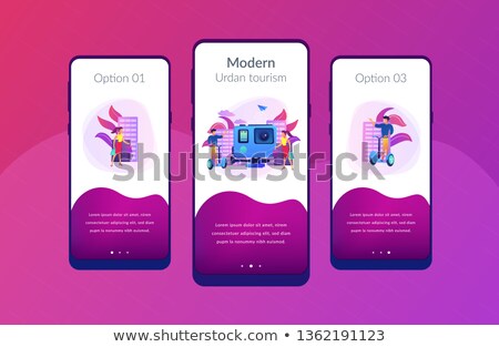 Сток-фото: City Segway Tour App Interface Template