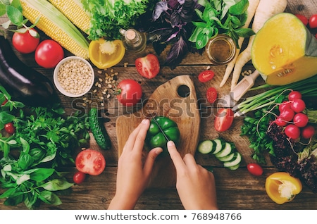 Foto stock: Healthy Vegan Food Assortment Of Organic Foods