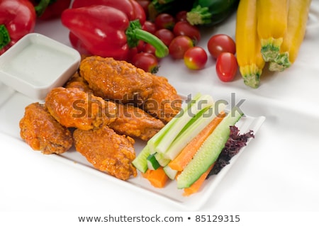 Buffalo Chicken Wings Served With Pinzimonio Foto stock © keko64