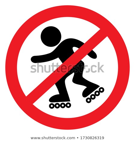 Сток-фото: No Roller Skating Sign