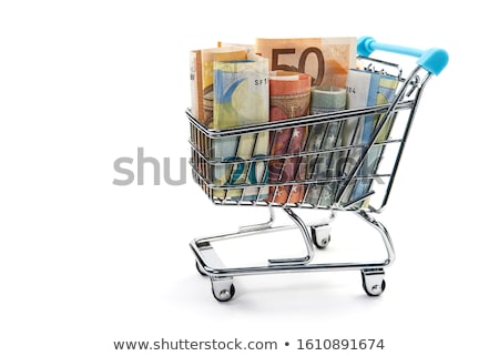 Foto stock: Euro Banknotes In Shopping Cart