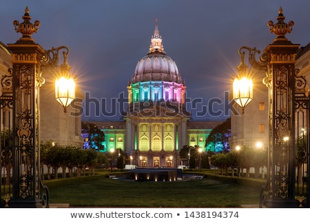 San Francisco City Hall Cityscape At Night Foto stock © yhelfman