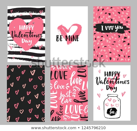 Stok fotoğraf: Valentines Day Cards Collection