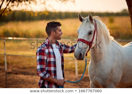 ストックフォト: Man On Horse