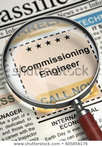 Stock photo: We Are Hiring Commissioning Engineer 3d
