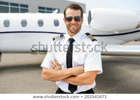 ストックフォト: Flight Captains Hands Folded