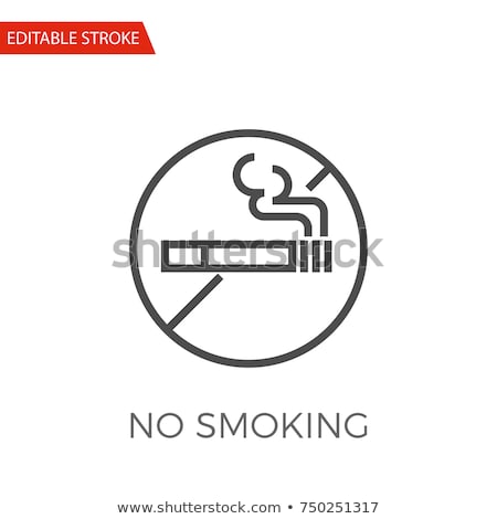 Stock photo: No Smoking Black Sign