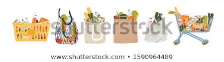 Stock fotó: Shopping Basket With Organic Food