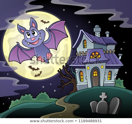 Stok fotoğraf: Cartoon Bat Topic Image 2