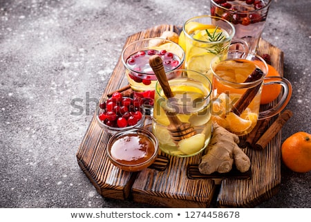 Stock photo: Assortment Of Winter Healthy Tea For Immunity Boosting