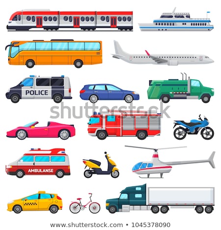 Foto stock: Set Of Transportation Vehicle