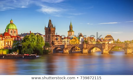 Stok fotoğraf: Charles Bridge Towers Of The Old Town