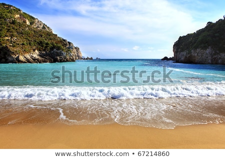 Stok fotoğraf: Beautiful Cove Beach In Greece