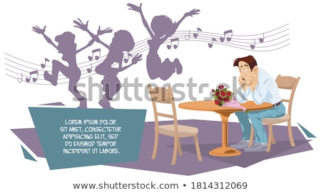 Stock photo: Bored Man In A Party Funny Boring Gesture