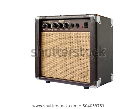 Foto stock: Guitar Power Amplifier Isolated On White Background