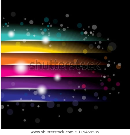 Stockfoto: Black Background With Color Concentric Pattern