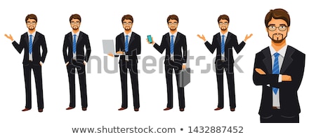 Stock foto: Man In Business Meeting Pose