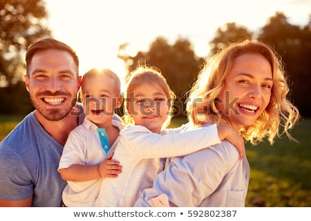 Stock fotó: A Family Portrait In The Park