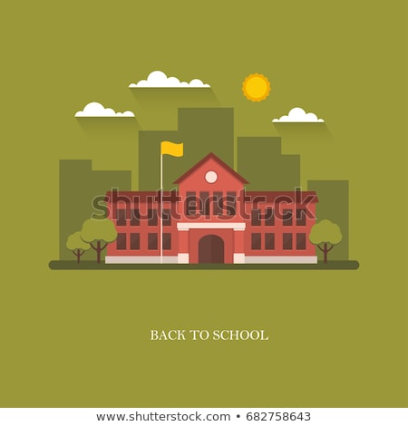 Foto stock: Elementary And High School Flat Vector Concepts