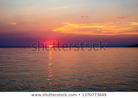 [[stock_photo]]: Beautiful Sunset Over Adriatic Sea Near Starigrad In Croatia
