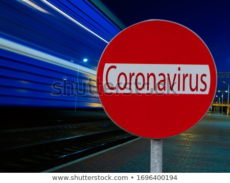 Stockfoto: Coronavirus Sight With Train In Background