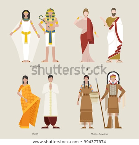 ストックフォト: Ancient Greek Traditional Costumes Set