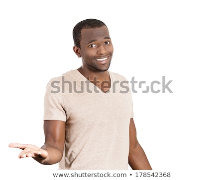 Foto stock: Portrait Of A Upset African Man Isolated On White Background