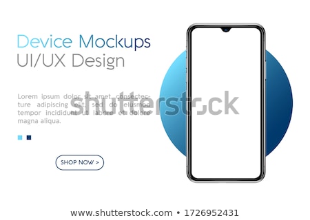 Foto stock: Vector Mock Up Phone For Your Design Illustration Of Front And Back Phone Sides