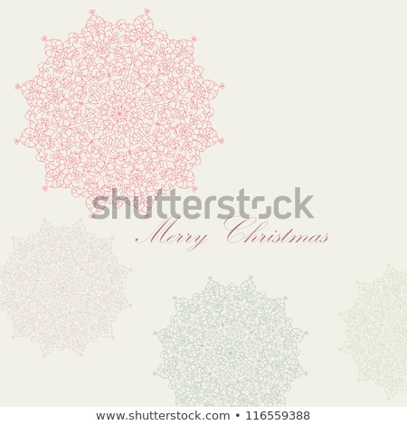 Stok fotoğraf: Vintage Christmas Card With Snowflakes Eps 8