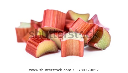 Foto stock: Chopped Fresh Rhubarb