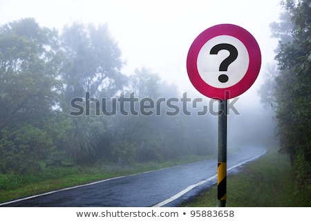 Foto stock: Thinking Traveler With Question Mark