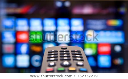 Stock fotó: Remote Control And The Tv Screen
