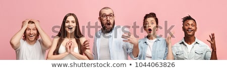 Foto stock: Different Facial Expressions Of Human
