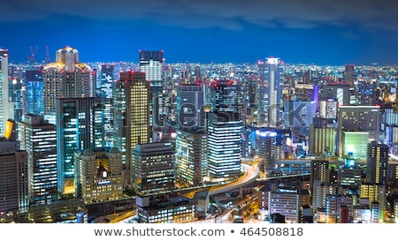 ストックフォト: Night Skyline Of Osaka City Umeda Sky Building In Japan