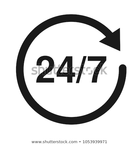 Stock photo: 24 7 Icon Open 24 Hours A Day And 7 Days A Week Icons 247