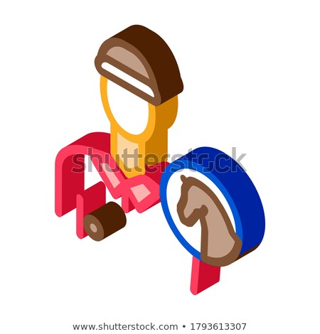 Equestrian Polo Isometric Icon Vector Illustration [[stock_photo]] © pikepicture