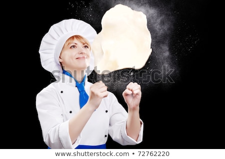 Сток-фото: Portrait Of A Female Pizza Chef