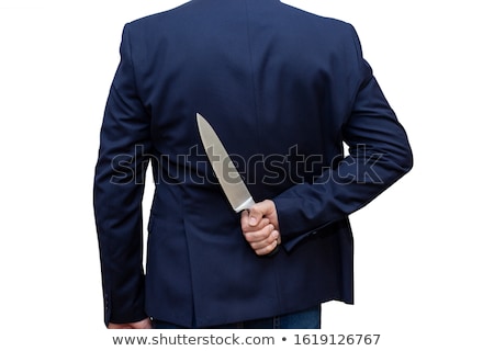 Stock foto: Man Hold Knife - Aggression