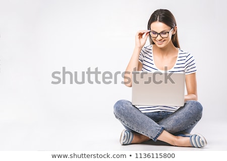Stockfoto: Female Legs White Background