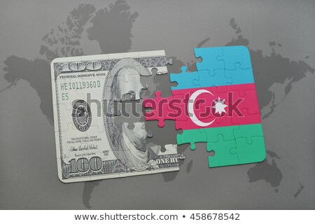 Foto stock: Usa And Azerbaijan Flags In Puzzle