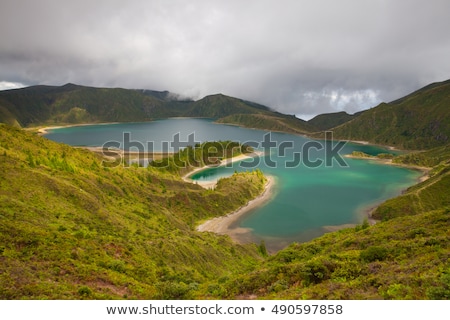 Stok fotoğraf: Caldera Lago Di Fogo - Lake On Azores Islands